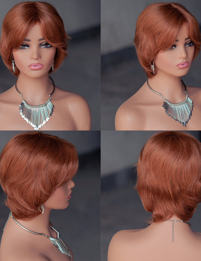 Machine made pixie cut wig---#30----JKF661---pay 1 get 2