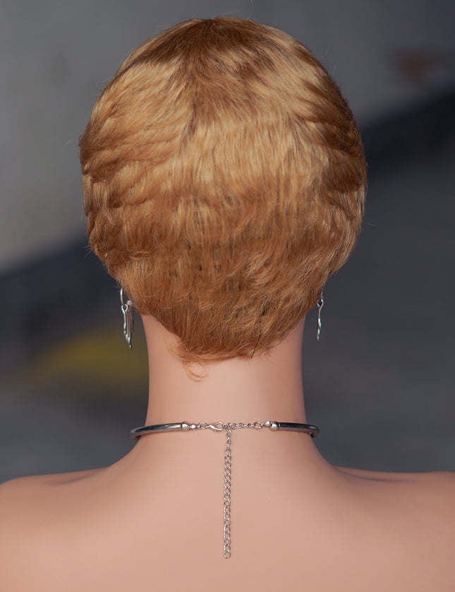 Machine made pixie cut wig---JK9047---#27---pay 1 get 2