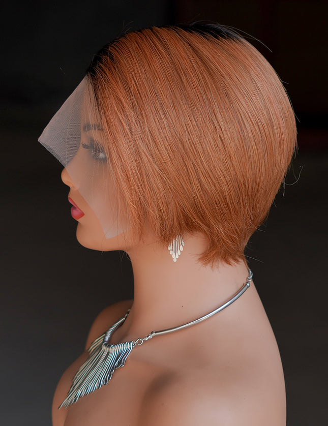 Pixie Cut Wig 13*4*1 lace part ---9164-1B/30#---pay 1 get 2