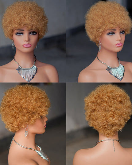 Machine made pixie cut wig---JK9032---#27---pay 1 get 2