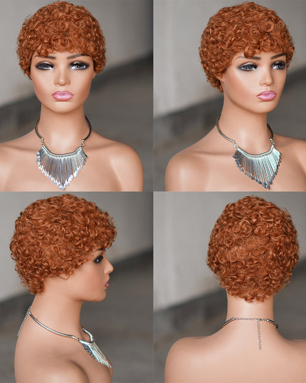 Machine made pixie cut wig---JK9044---#30-pay 1 get 2