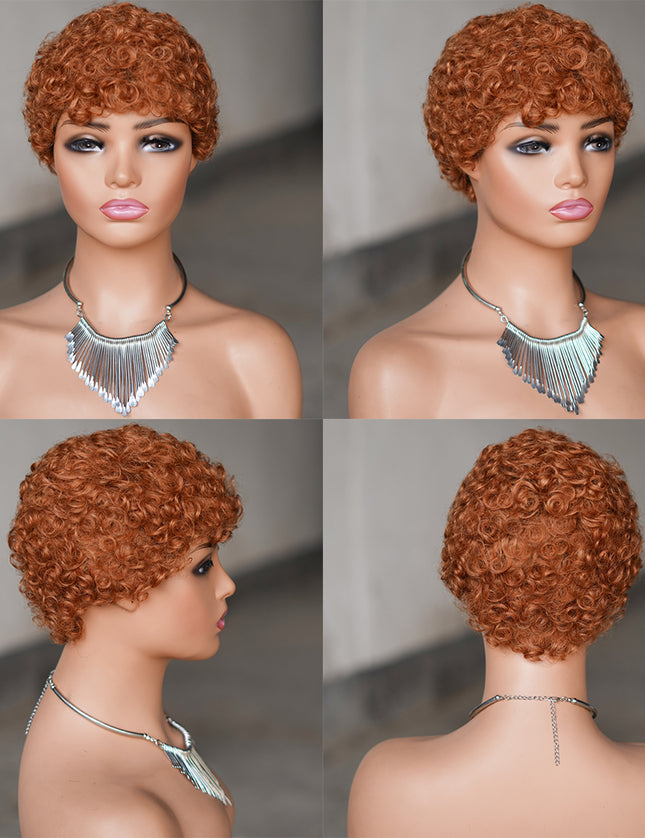 Machine made pixie cut wig---JK9044---#30-pay 1 get 2