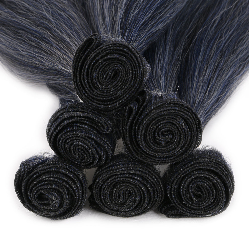 Synthetic Yaki six piece set hair weft-3