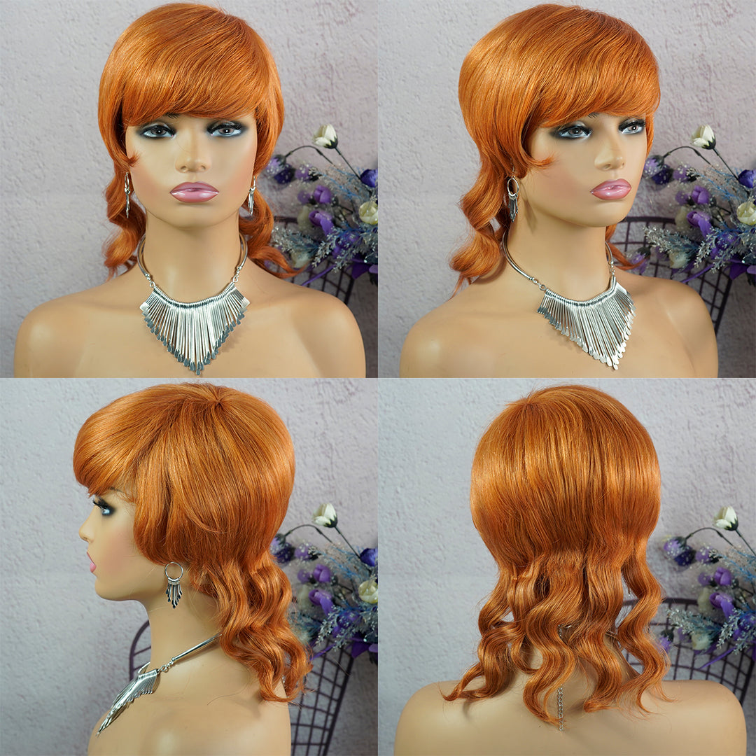 Machine made pixie cut wig--CX019-#350---RMB 83