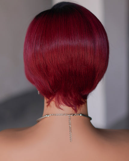 Pixie Cut Wig 13*4*1 lace part ---9164-1B/99#---pay 1 get 2