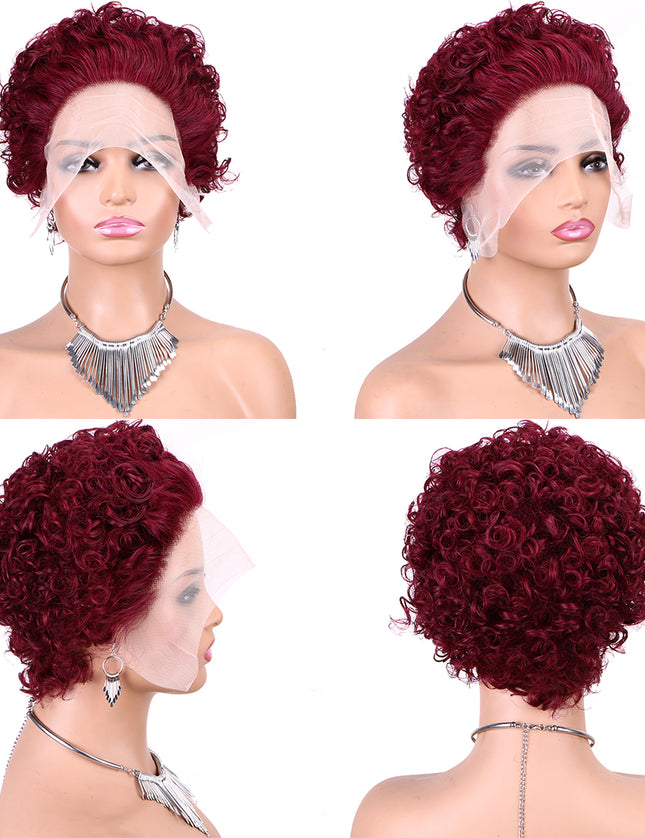 Pixie Cut Wig 13*1 lace part ---JK2016---99#---buy 1 get 2