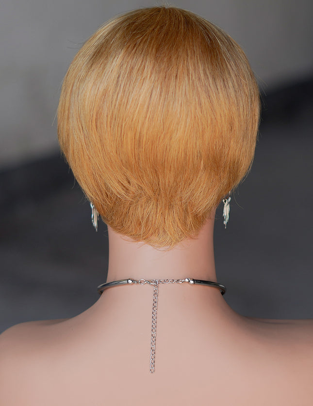 Machine made pixie cut wig---JK9069---#27---pay 1 get 2