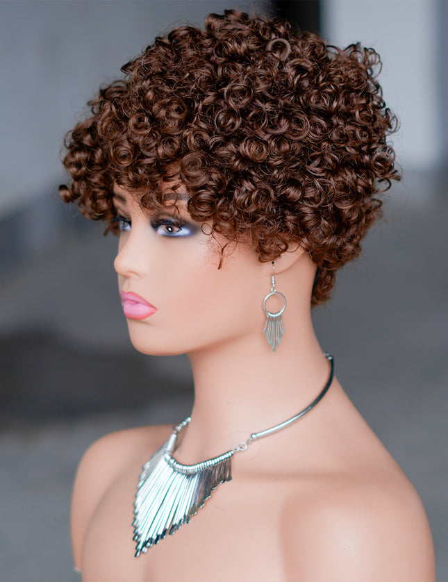 Machine made pixie cut wig--JK9042-#4-pay 1 get 2