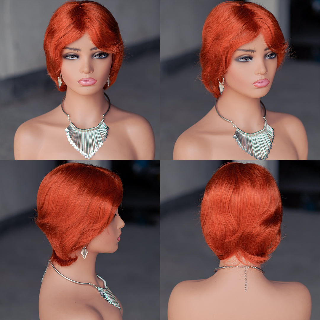 Machine made pixie cut wig---#350---RMB 58---JKF661