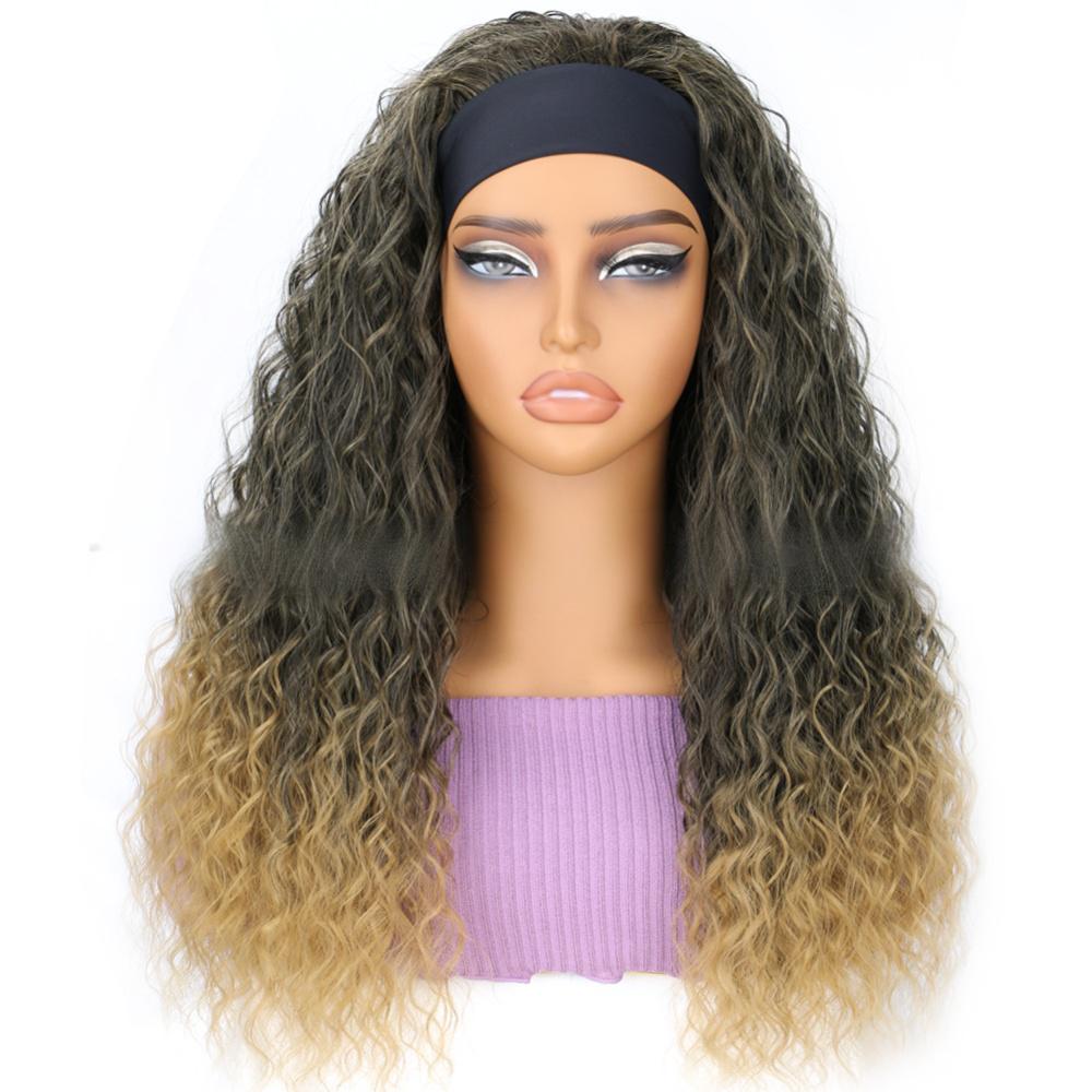 fiber wig with ice ribbon big wave corn perm