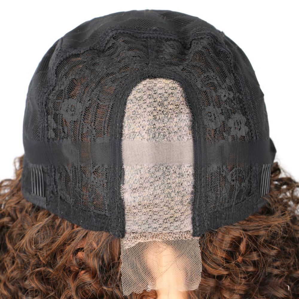 Fiber small curly wig front lace European and American long curly hair WIG-2