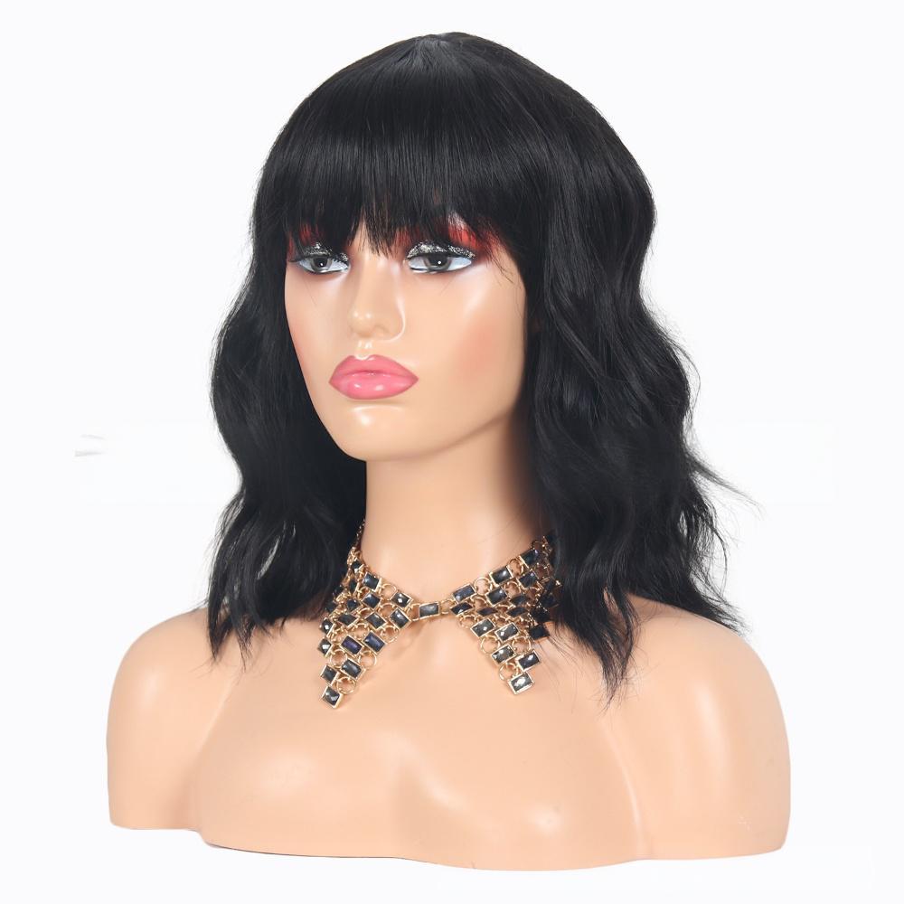 Fiber Wig, short wavy wig
