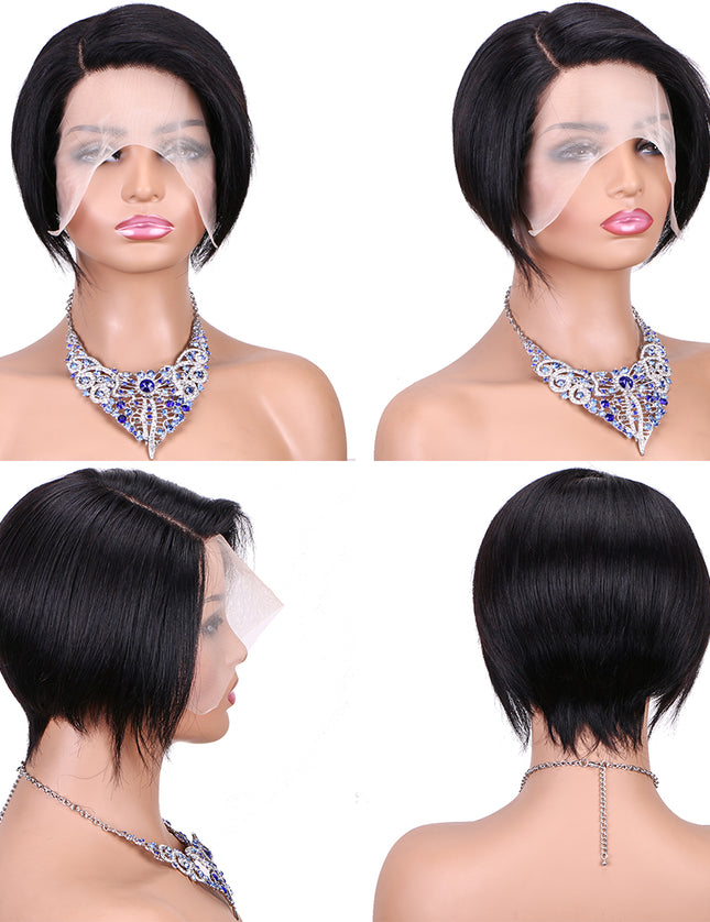 Pixie Cut Wig 13*4*1 lace part ---9164---1B#