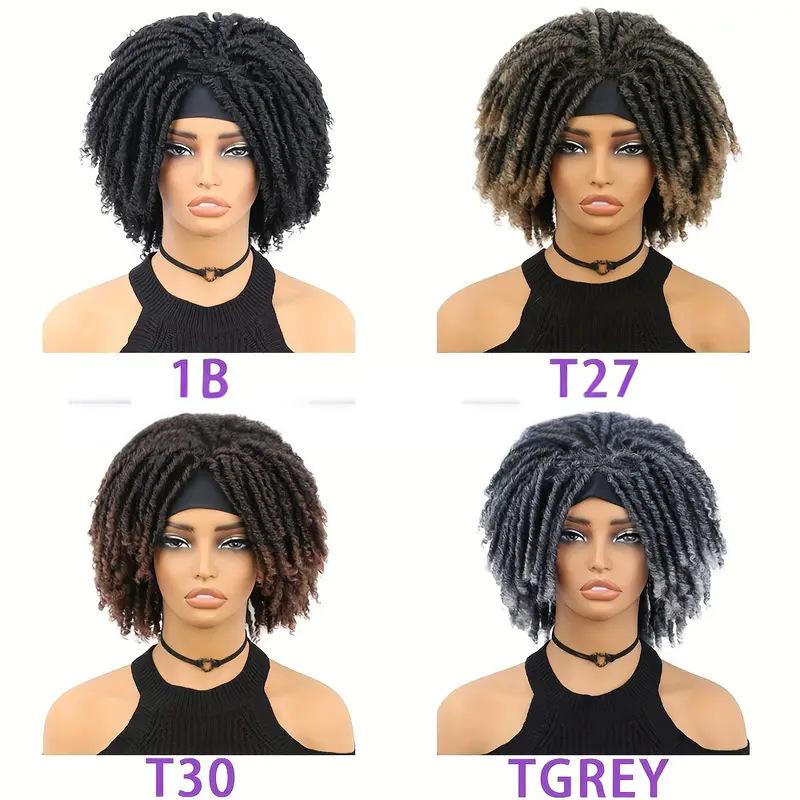 headband dread locks wig 6 inch-black