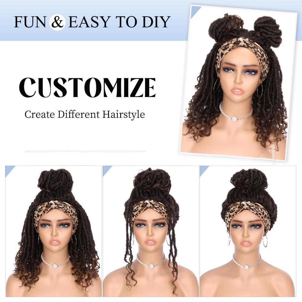 Fiber hair wig small roll Dread locks-black color