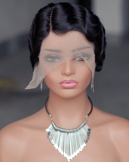 Pixie Cut Wig 13*4*1 lace part ---JK9012T-1B#