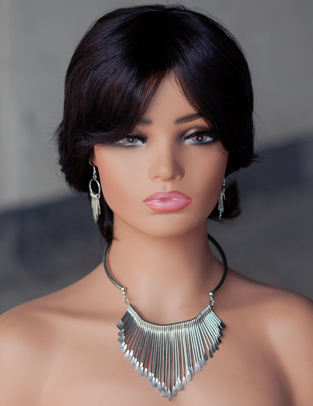 Machine made pixie cut wig---#1B ---JKF661---pay 1 get 2