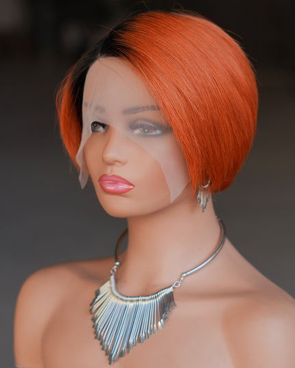 Pixie Cut Wig 13*4*1 lace part ---9164-1B/350#---pay 1 get 2