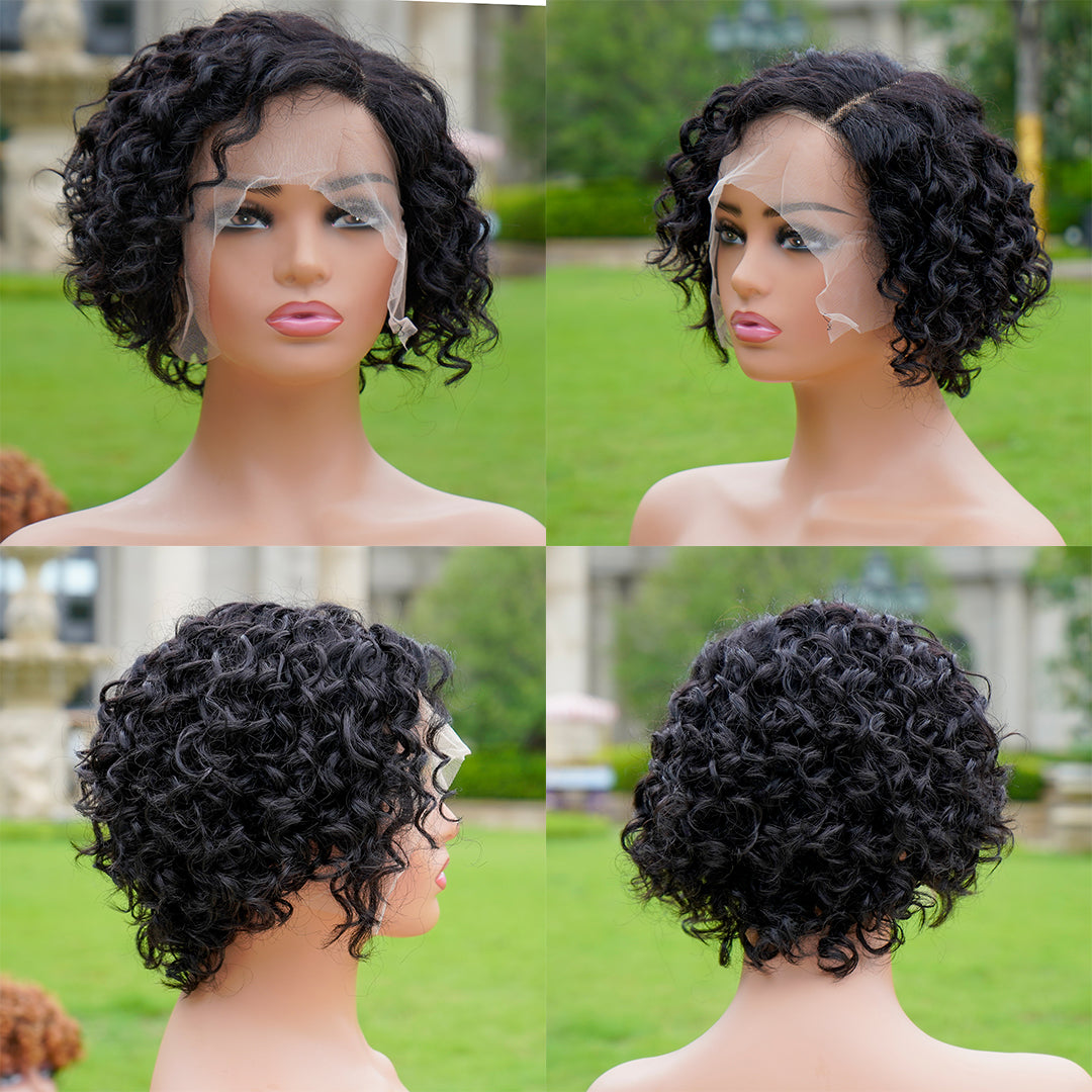 Pixie Cut Wig 13*4*1 lace part -Model--9009-1B#---RMB 165--110g