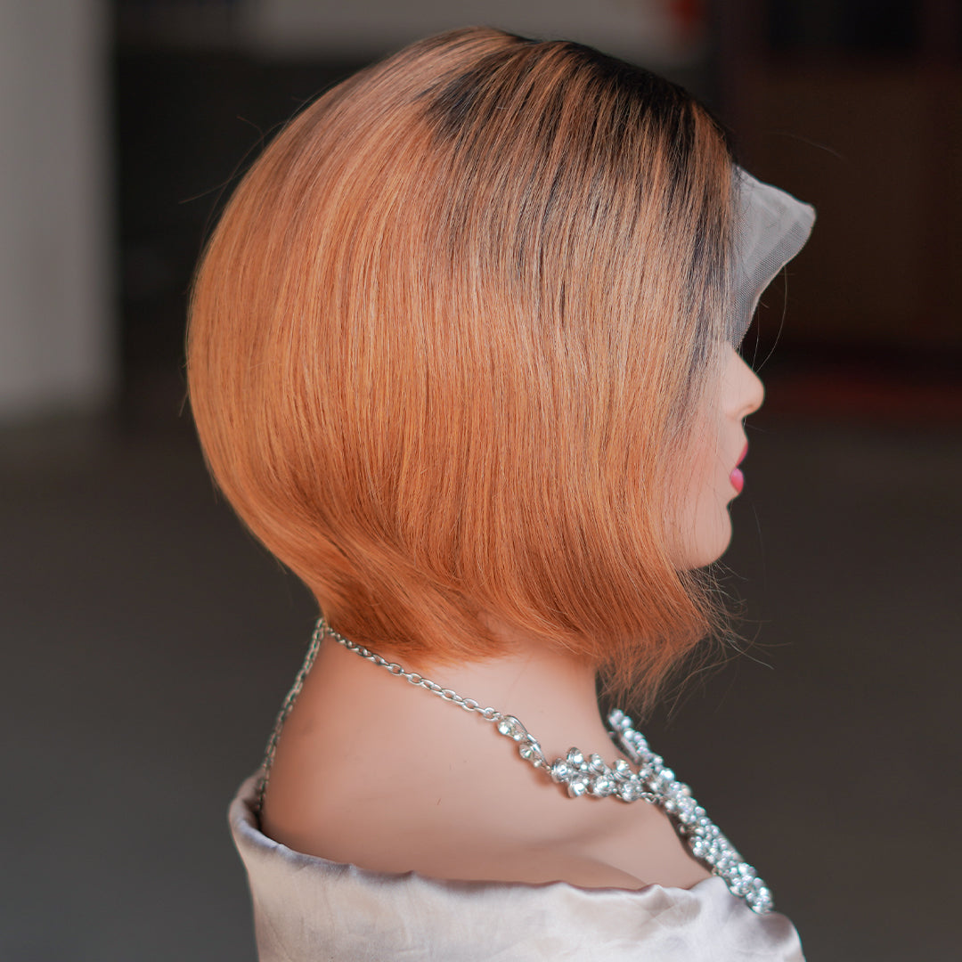 Pixie cut wig 13x4 Lace Frontal Wig---JK8818--Ombre #T30---RMB 187---130g