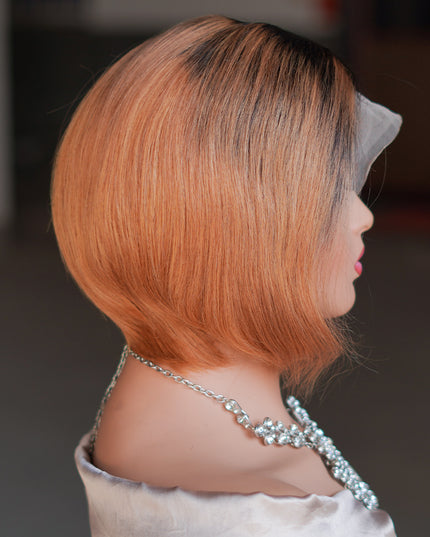 Pixie cut wig 13x4 Lace Frontal Wig---JK045--Ombre #T30