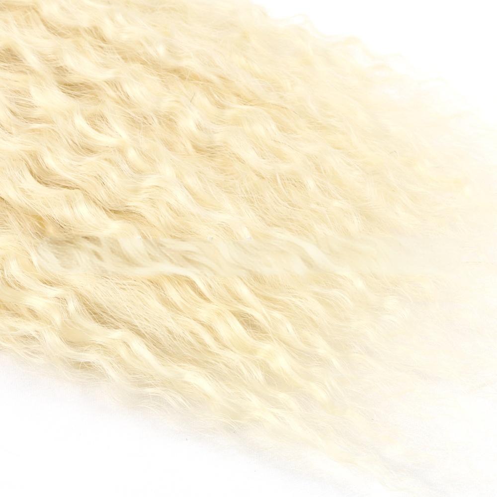 Synthetic Hair Extensions Brazilian Braid Rubber Band Wrap Ponytail-blonde