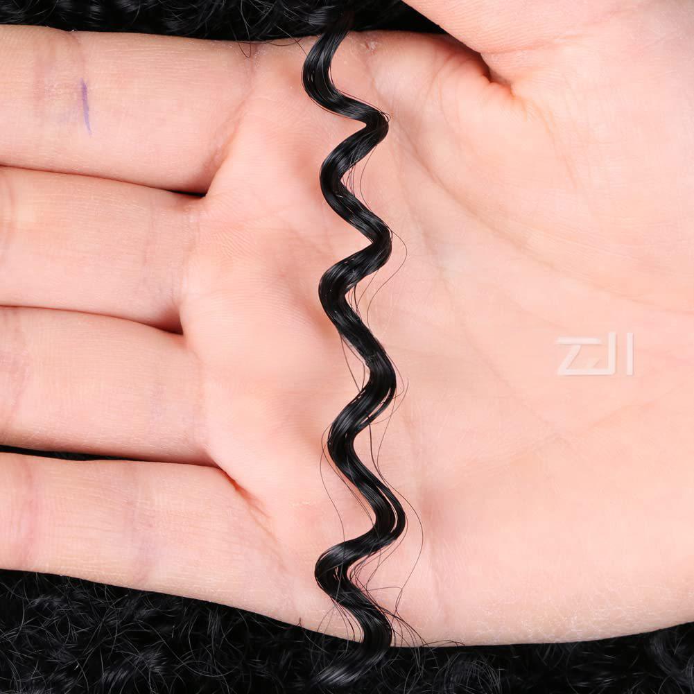 Afro curly ponytail drawstring synthetic 10 inch small curly hair-1