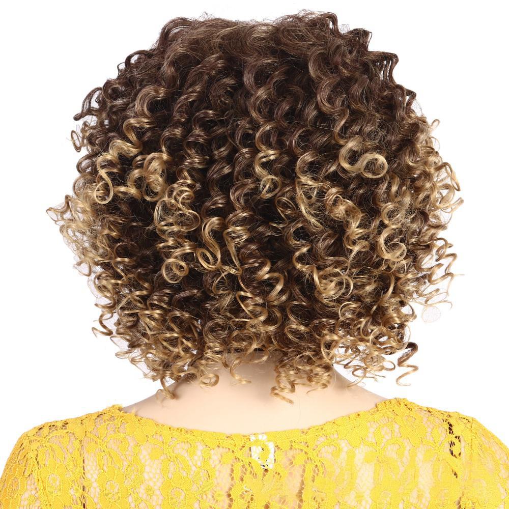 Curly hair fiber wig , fluffy curly hair