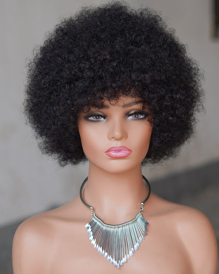 Machine made pixie cut wig---JK9032-10 inch