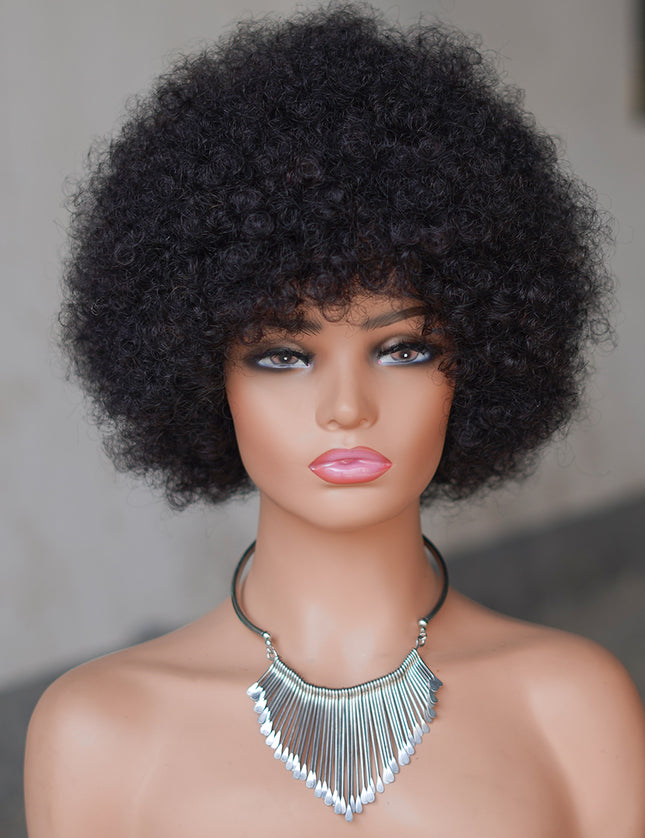 Machine made pixie cut wig---JK9032-10 inch