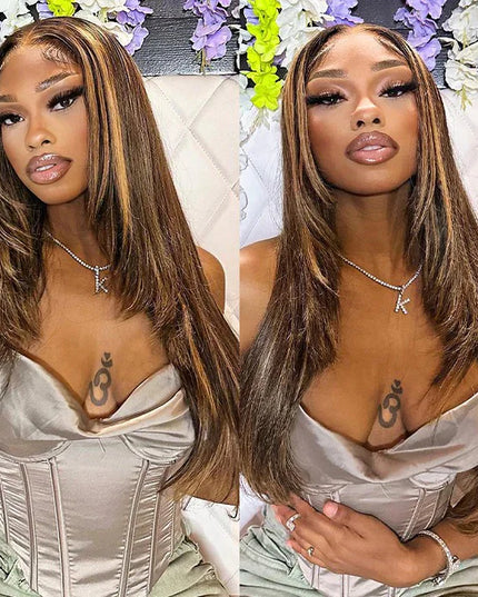 P4/27 straight 4x4, 5*5 Lace closure 100% Virgin Human Hair Wig 15A