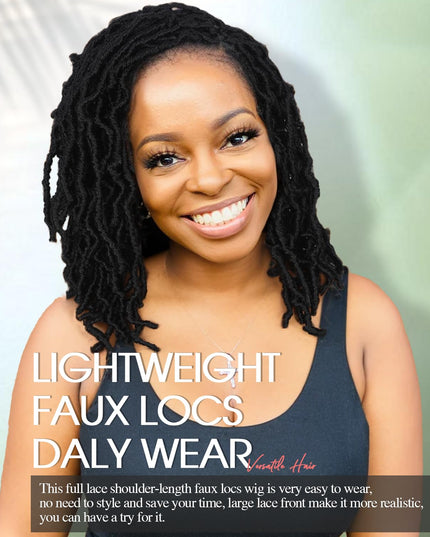 Faux Locs Crochet Synthetic Hair wig- black color- pay 1 get 2