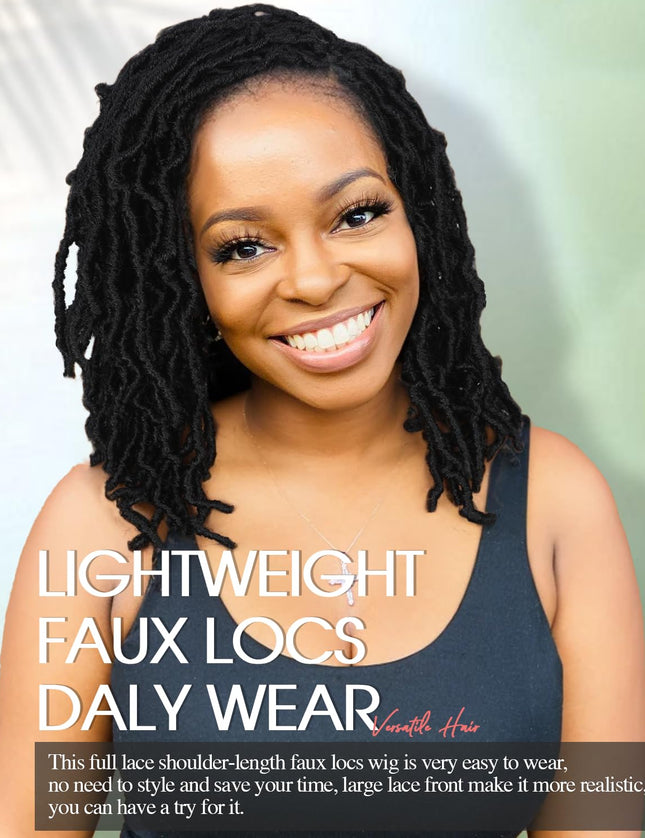 Faux Locs Crochet Synthetic Hair wig- black color- pay 1 get 2