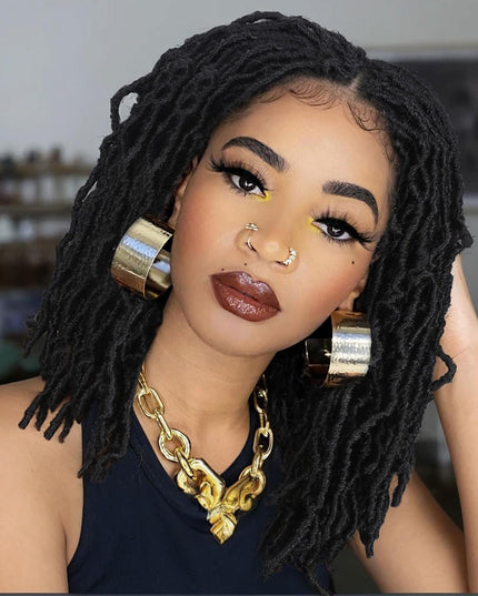 Faux Locs Crochet Synthetic Hair wig- black color- pay 1 get 2
