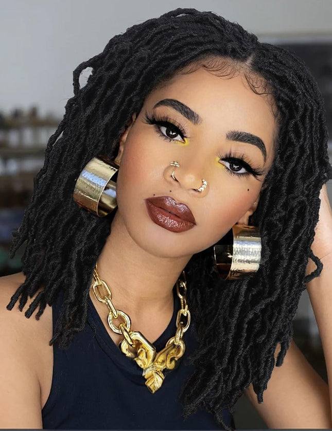 Faux Locs Crochet Synthetic Hair wig- black color- pay 1 get 2