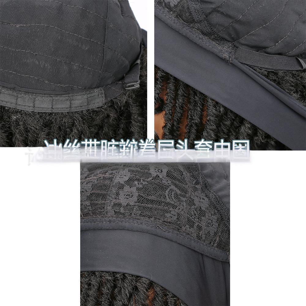 Fiber hair wig small roll Dread locks-black color