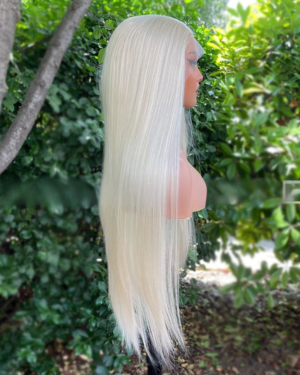 Synthetic lace frontal color wig---13*4---Champagne Milk blonde color--- pay 1 get 2