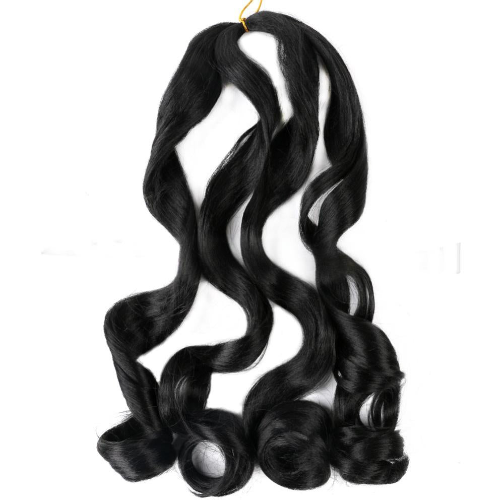 Fiber Loose Wave Crochet --- black color