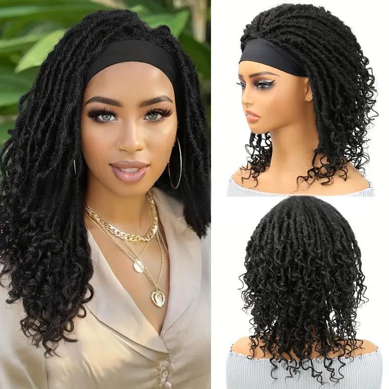 Fiber hair wig small roll Dread locks-black color