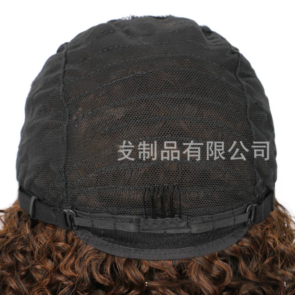 Fiber small curly wig front lace European and American long curly hair WIG-2