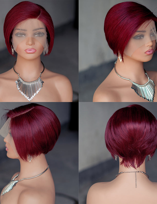 Pixie Cut Wig 13*4*1 lace part --9164---pay 1 get 2