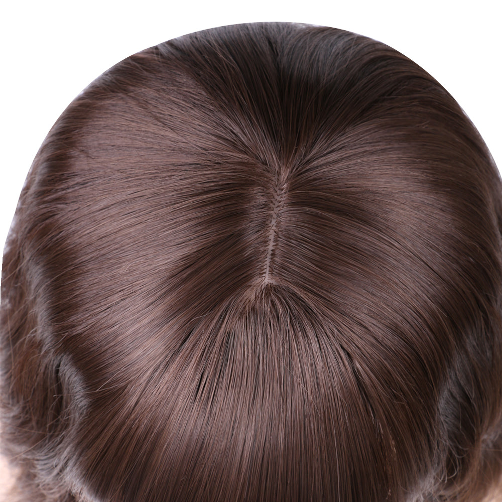 Halloween bangs bob wig fiber cosplay mechanism-brown color