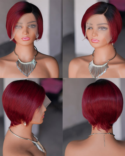 Pixie Cut Wig 13*4*1 lace part ---9164-1B/99#---pay 1 get 2