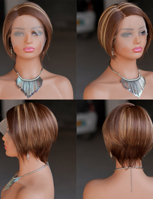 Pixie Cut Wig 13*4*1 lace part --9164-4/27#---pay 1 get 2