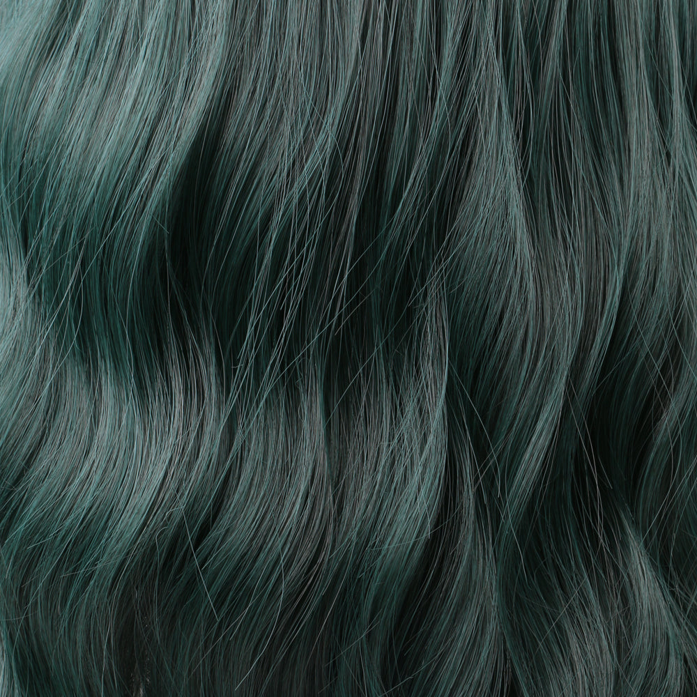 Halloween bangs bob wig fiber cosplay mechanism-Green