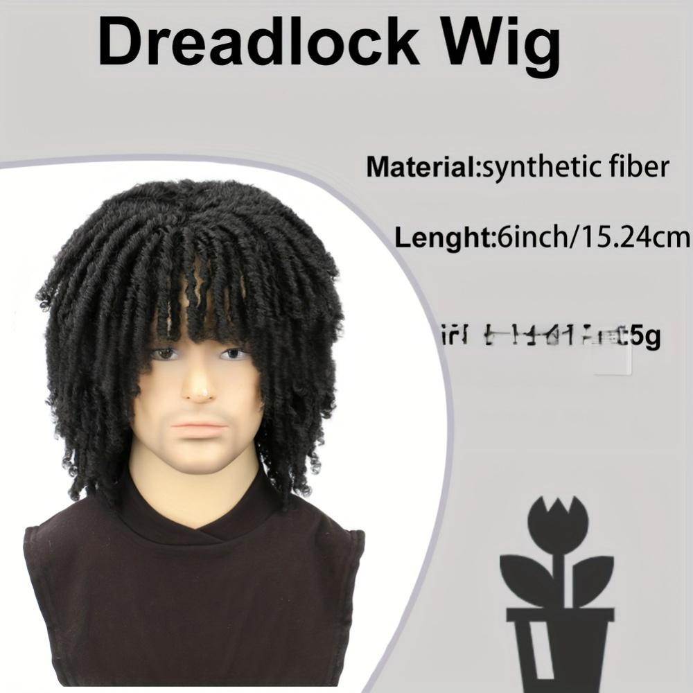 Fiber dread lock wigs for men-black