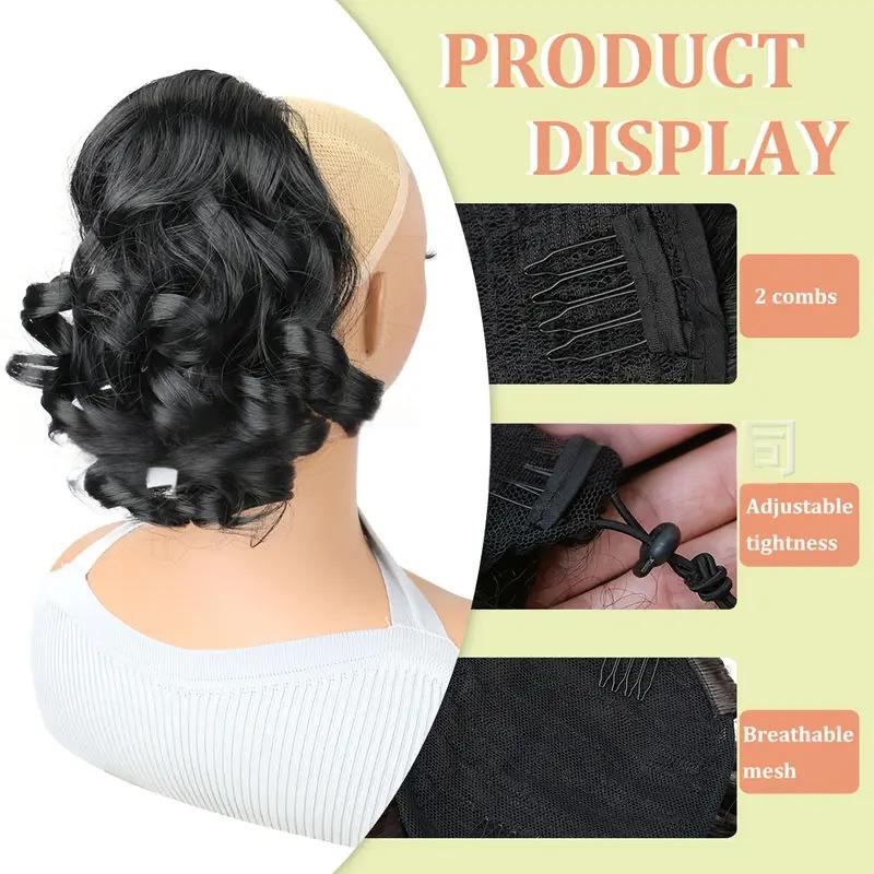 Synthetic Roman Roll Fluffy Ponytail