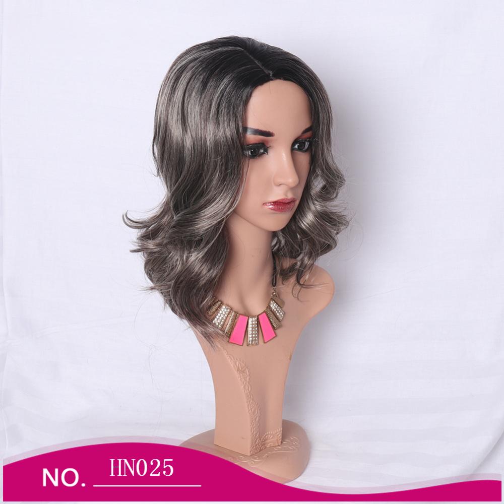 Partial short hair cosplay fiber wig