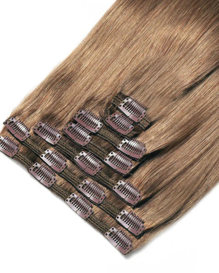 remy clip hair extensions---#201