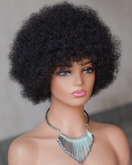 Machine made pixie cut wig---JK9032-10 inch